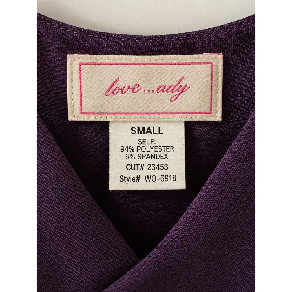 Love...Ady Deep V Vintage Tank Dress Deep Plum EUC Size Small